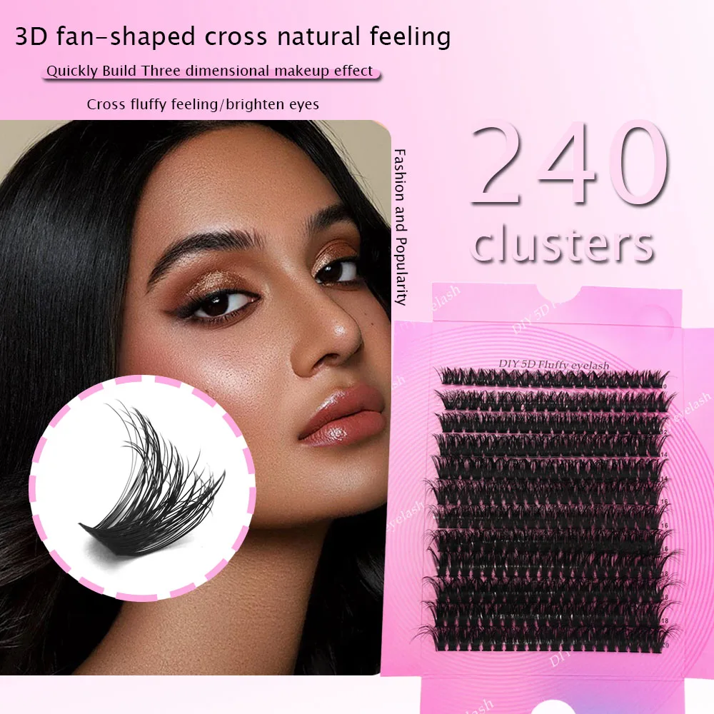 12列の80D/100D/120Dクラスタまつげメイクアップまつげエクステンションナチュラルつけまつげ3Dまつげツール