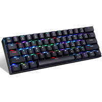 MOTOSPEED CK61 Mechanical Keyboard RGB Backlight Blue/Black Switches 61-Key Gaming Keypad 2ms Response Speed All Anti-ghost Keys