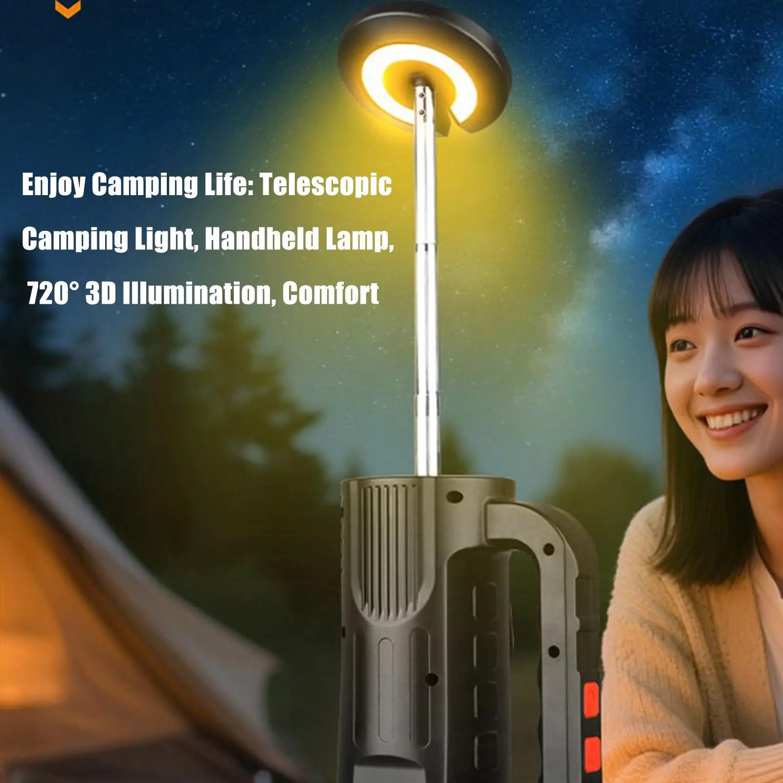 

Фонарик для кемпинга, выдвижное осветительное устройство, ручной фонарик для персонала безопасности, механика, встреч, персонала событий