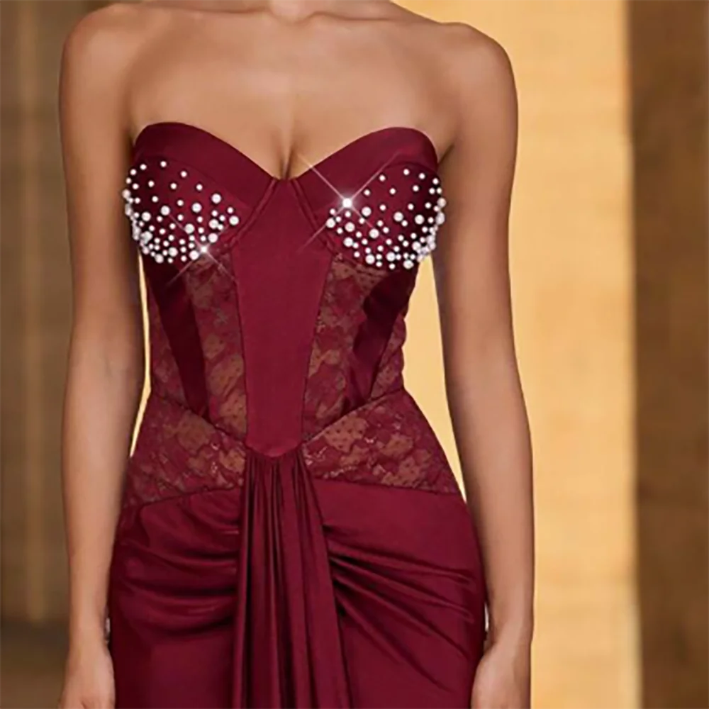 Классические милые кружевные плиссированные вечерние платья без рукавов с бисером, вечерние платья для дня рождения, выпускного вечера по индивидуальному заказу