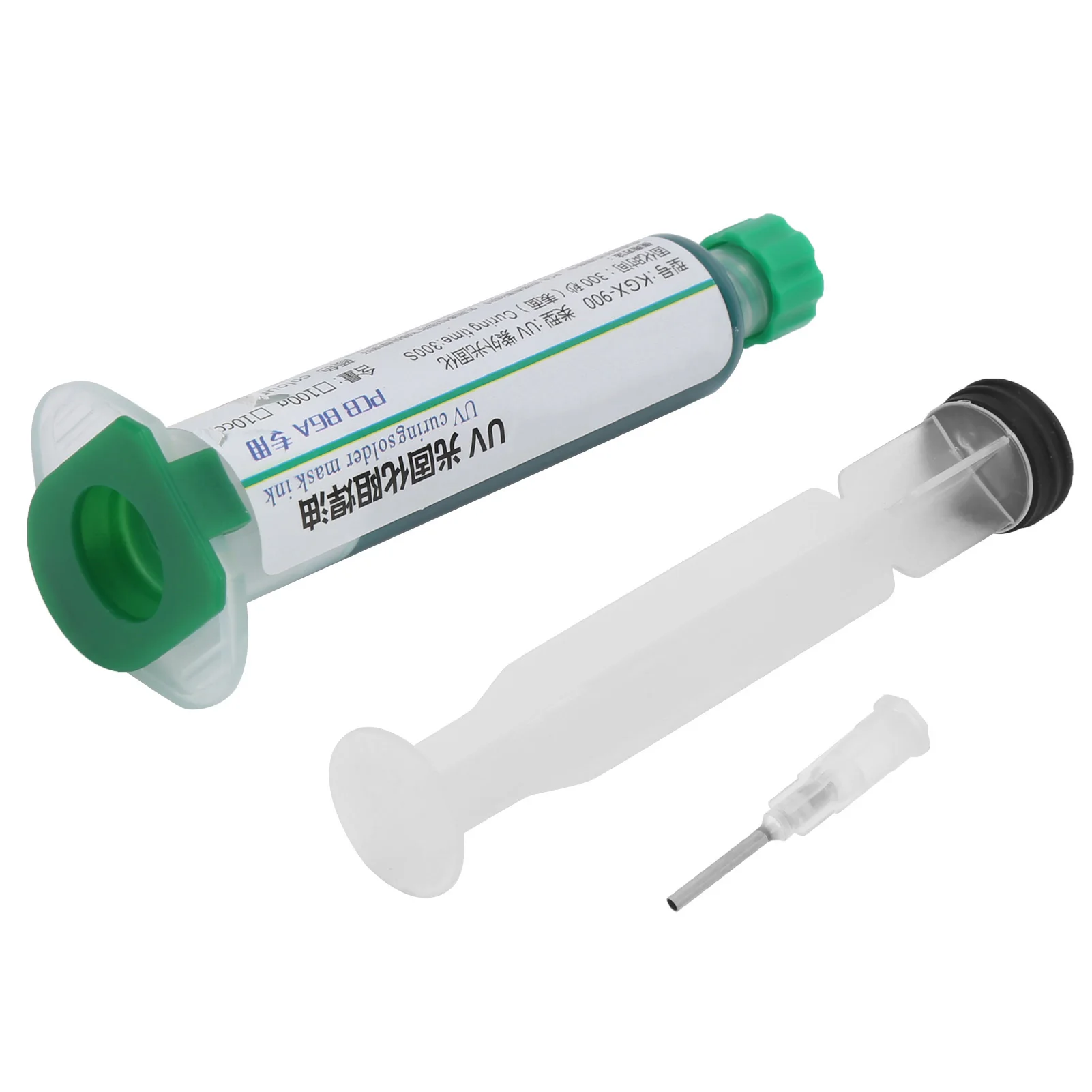 

Краска для защиты от припоя KGX‑900, зеленая, УФ-отверждаемая, 10 мл, с иглой-аппликатором для пайки печатных плат, аксессуары для пайки