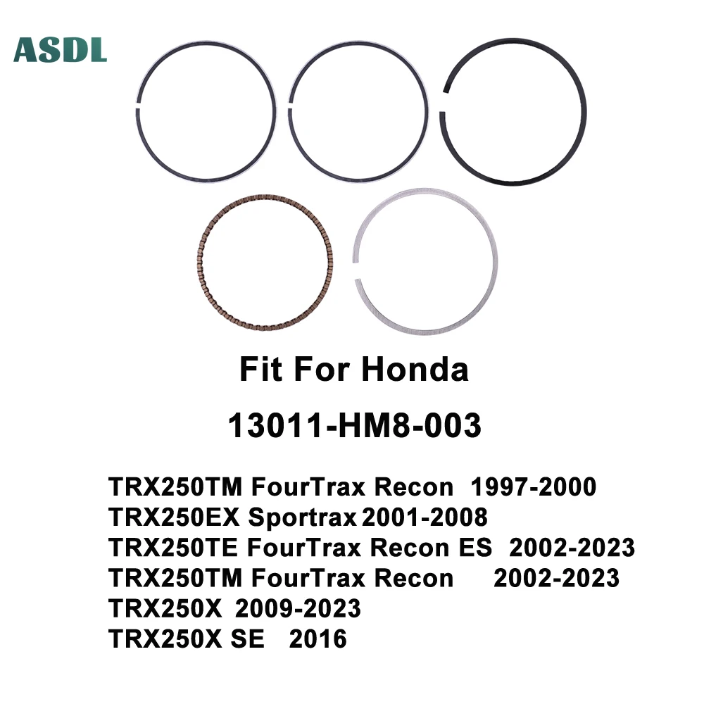 

Motorcycle Piston Ring 68.5mm for Honda TRX250TM FourTrax Recon TRX250EX TRX250 TE TM 2002-2023 TRX250X TRX 250 X 13011-HM8-003