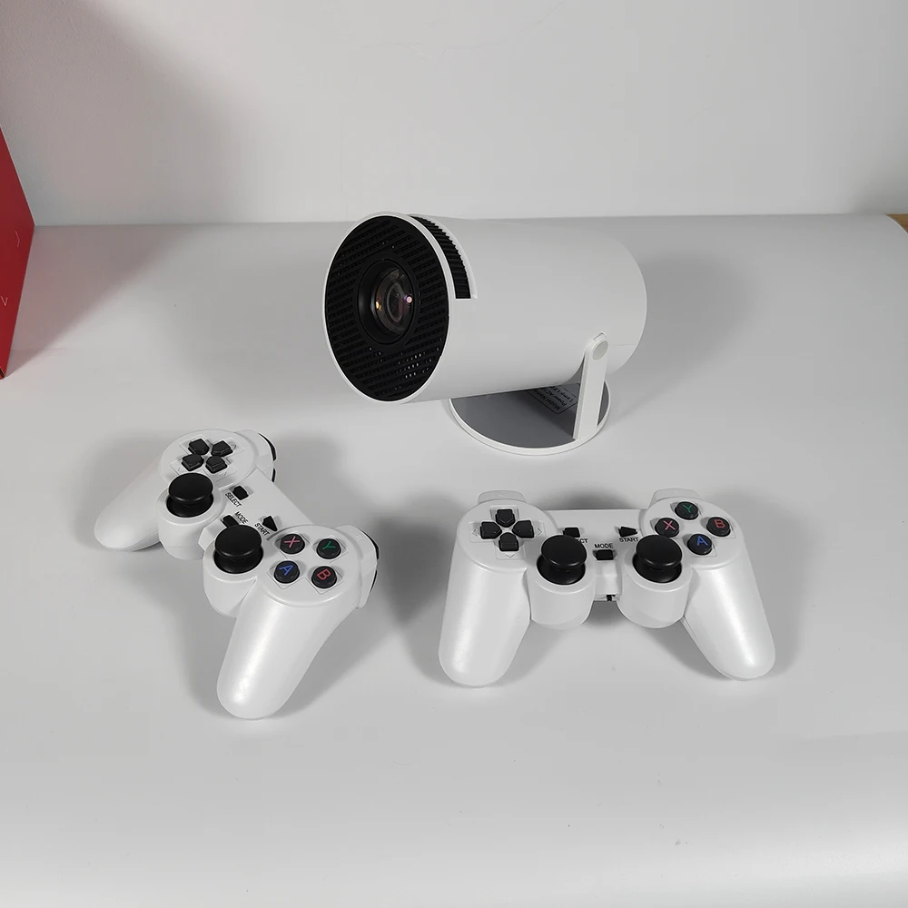 2026 HY300-G1 Portable Projector 720P Res. 100 ANSI LM Manual Focus Dual Game Wireless Controllers WIFI6 Android OS Projector