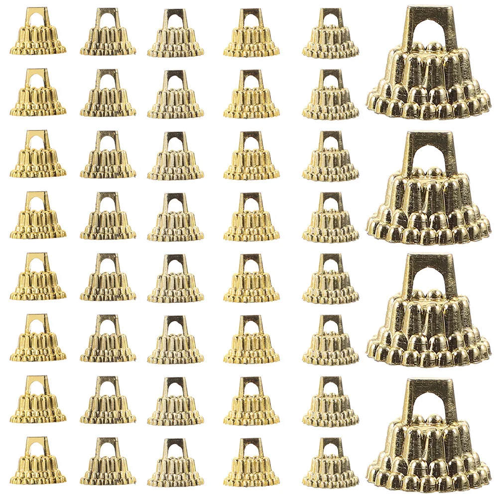 100 Pcs Christmas Ball Cap Decoration Hangers Caps for Xmas Tree DIY Decorations Party Jacket Ornament Golden Gogogmee