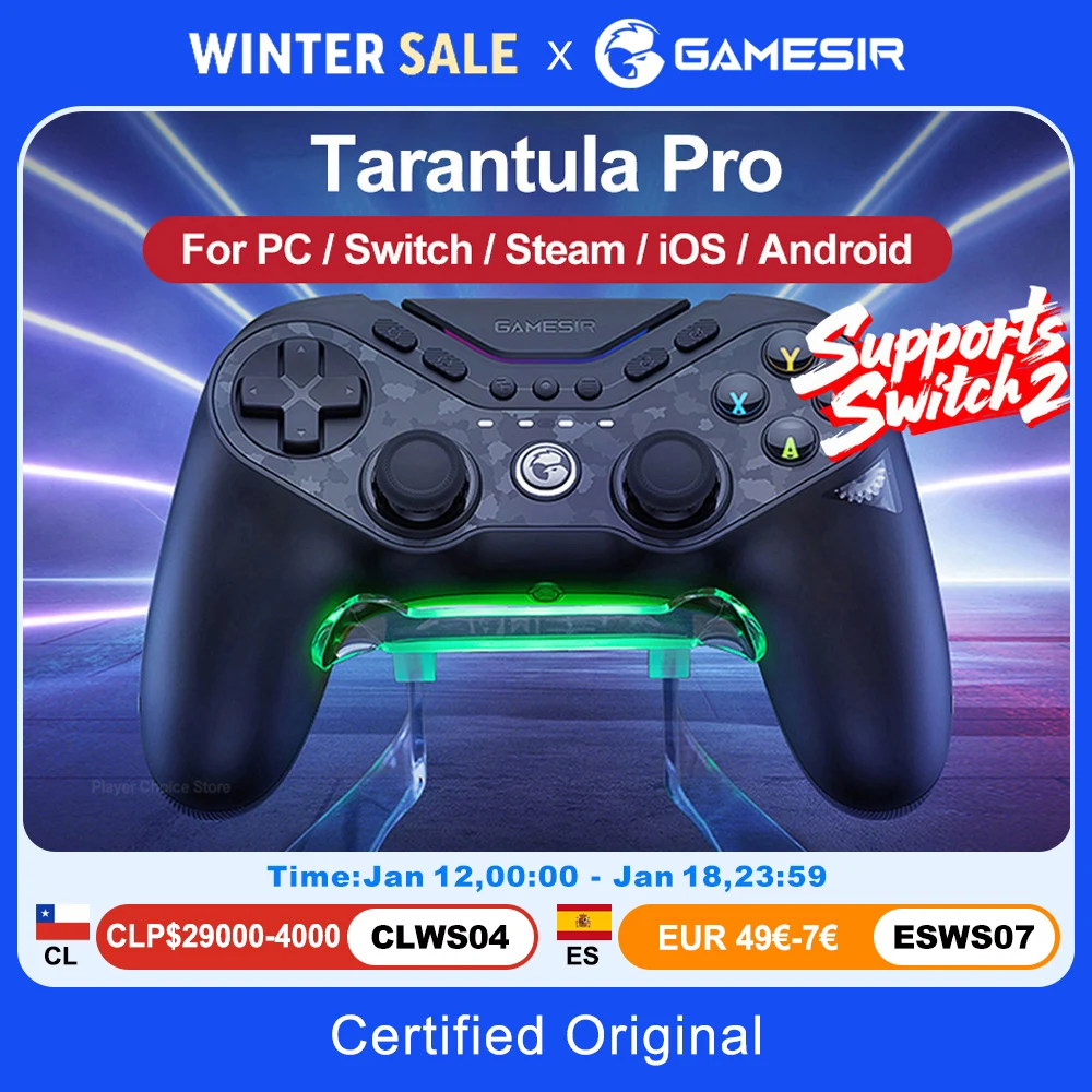 GameSir Tarantula Pro manettes PC pour Nintendo Switch 2 commutateur Android iOS TMR Hall bâtons NFC 6 axes gyroscope 9 bouton Programmable