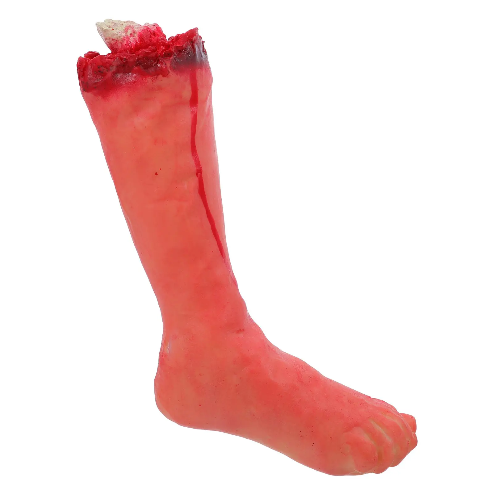 Fake Body Part Creepy Haunted House Prop Human Limb Severed Foot Gruesome Halloween Decoration Bloody Amputated