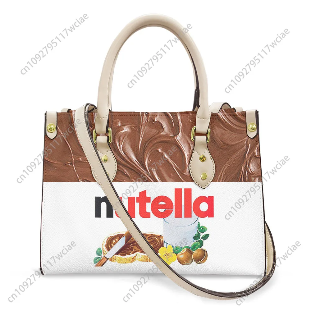 

Nutellas Bag Tote Bag Purse Womens Mens Personalized Text Image PU Leather Handbag Business Shopping Gift Bags