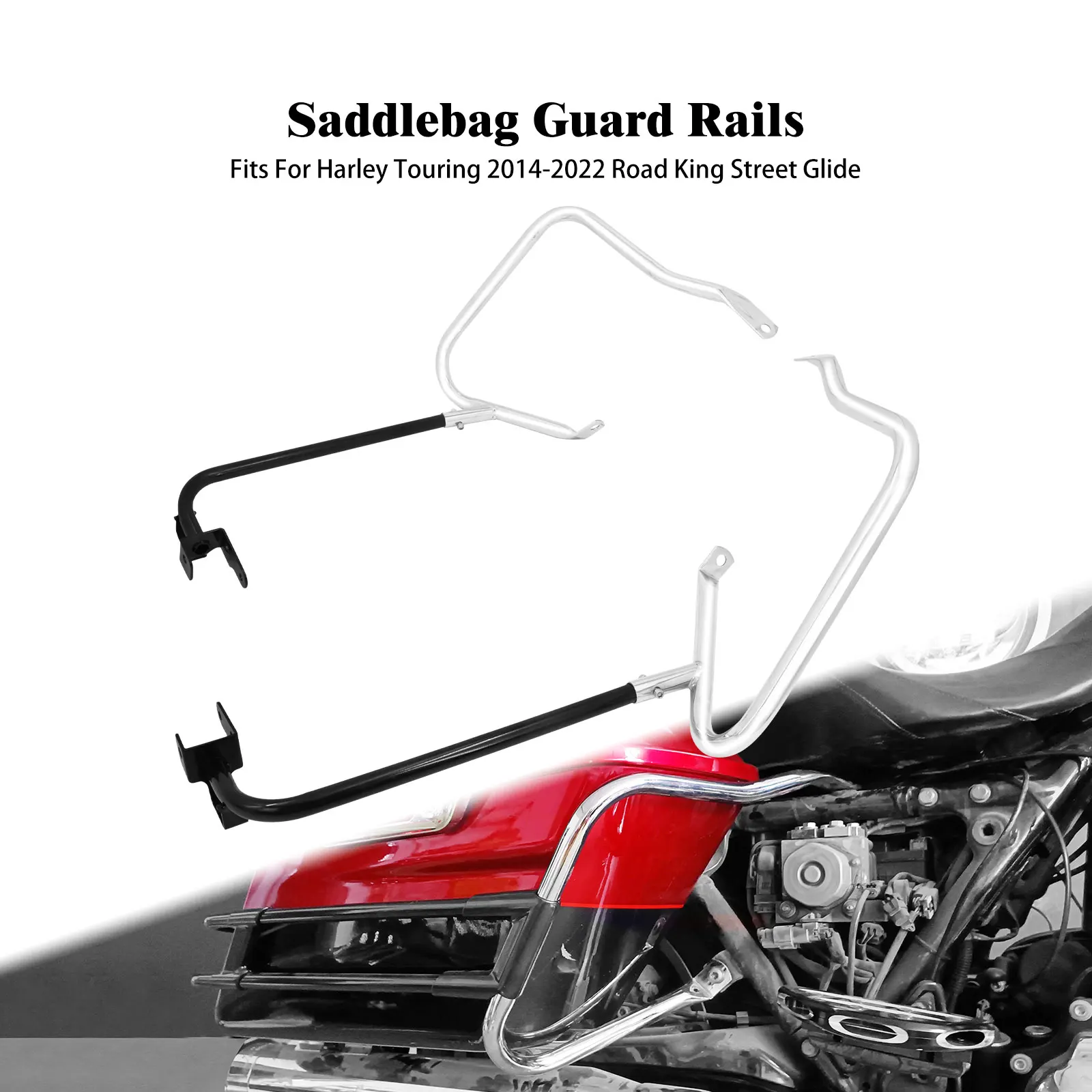

Комплект защитных дуг для мотоциклетных кофров и задних багажников Harley Touring Electra Street Road Glide Road King 2014 года и новее