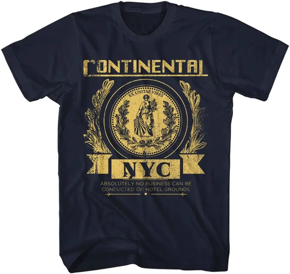 John Wick Movie T Shirt Continental NYC Adult Short Sleeve T Shirts Action Thriller Vintage Style Graphic Tees