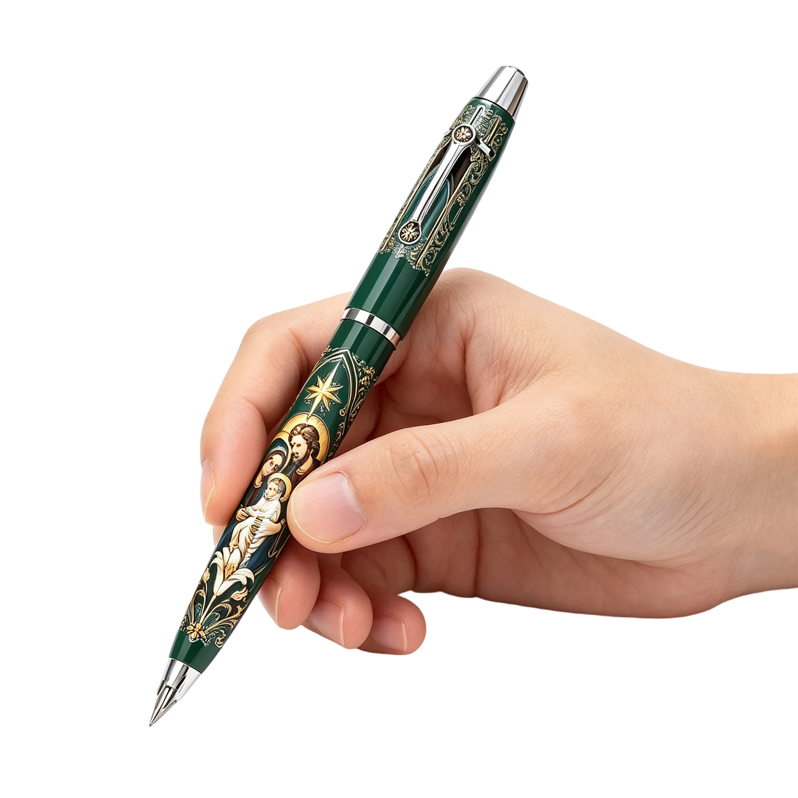 Christian Faith Fountain Pen Set Bible Study Prayer Journal Religious Scripture Writing Gift for Women 6.89in