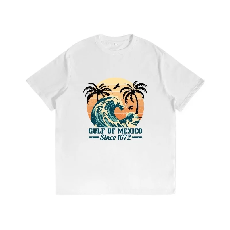 

Gulf of Mexico T Shirt Men Women Unisex Retro Vacation Beach Sunset Graphic Cotton Tee Travel Lover Gift Casual Summer Outfit