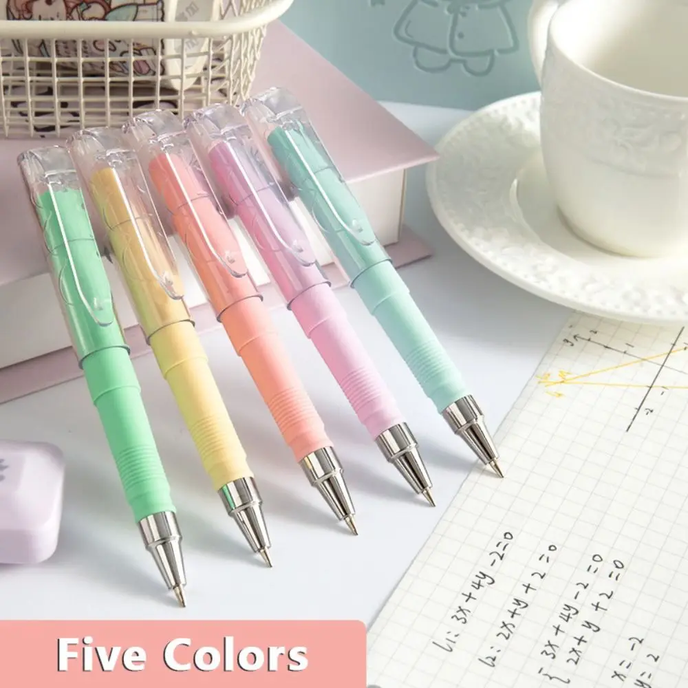 

Quick-drying Mini Pocket Pen Morandi Color Refillable Gel Pen Black Ink 0.5mm Tip Sign Pen Students