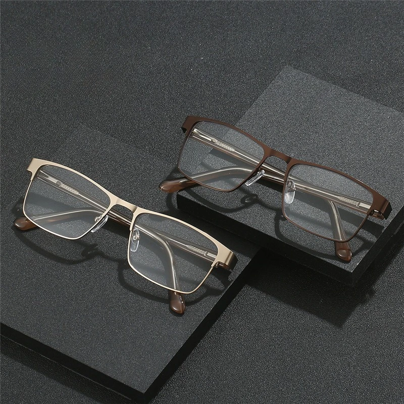 Modische klassische Lesebrille für Herren, Anti-Blaulicht-Presbyopie-Brille, hochauflösende Retro-Business-Lesebrille