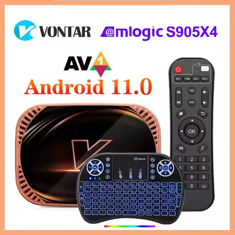 Amlogic S905X4 Android 11 TV Box 4GB 128GB 1000M Dual Wifi 4K AV1 Youtube VONTAR X4 Android11.0 Media Player 4G 32G Set Top Box