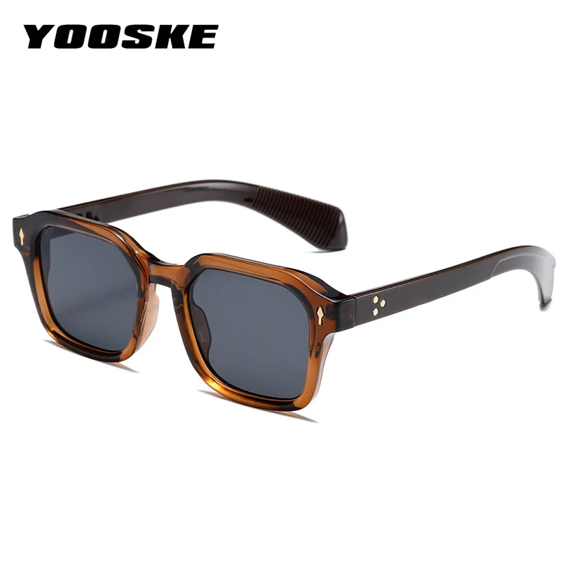 

YOOSKE модные квадратные солнцезащитные очки для женщин 2023 Роскошные брендовые дизайнерские градиентные солнцезащитные очки мужские очки UV400 Винтажные заклепки