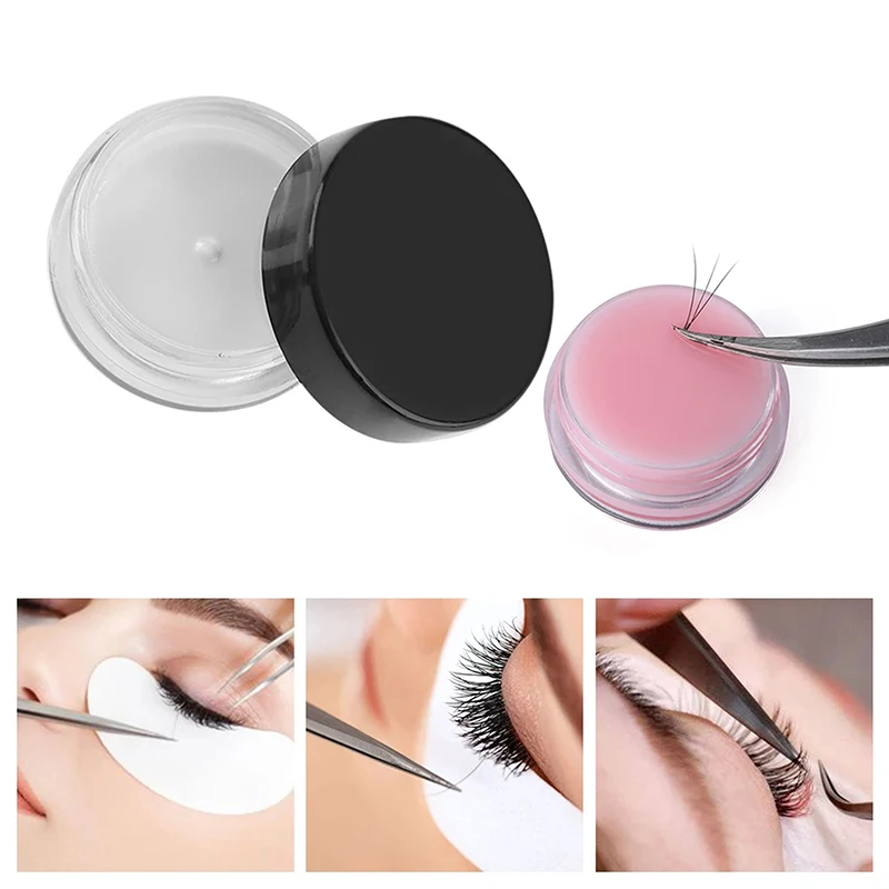 Circular Silicone Adhesive Glue Holder Pallet Eyelash Extension Stand With Box Eye Lash Beauty Makeup Eyelashes Adhesive Pallet