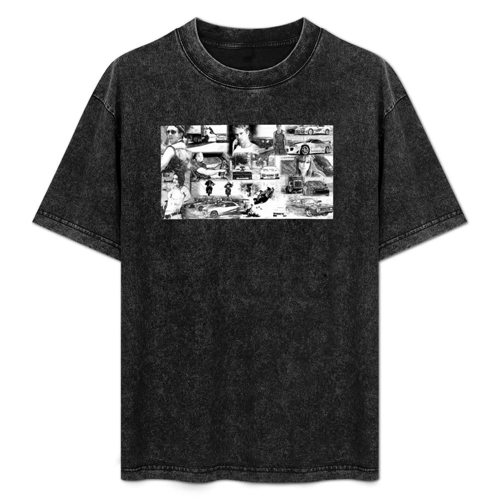 

The Fast and the Furious Collage T-Shirt cotton man t-shirts summer clothes vintage anime shirt oversized t shirt men