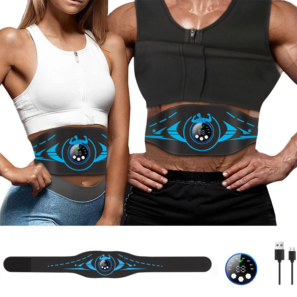 

EMS Abdominal Toning Belt Muscle Stimulator Toner ABS USB Body Slimming Shaping Body Massager Lose Weight Home Gym Fitness
