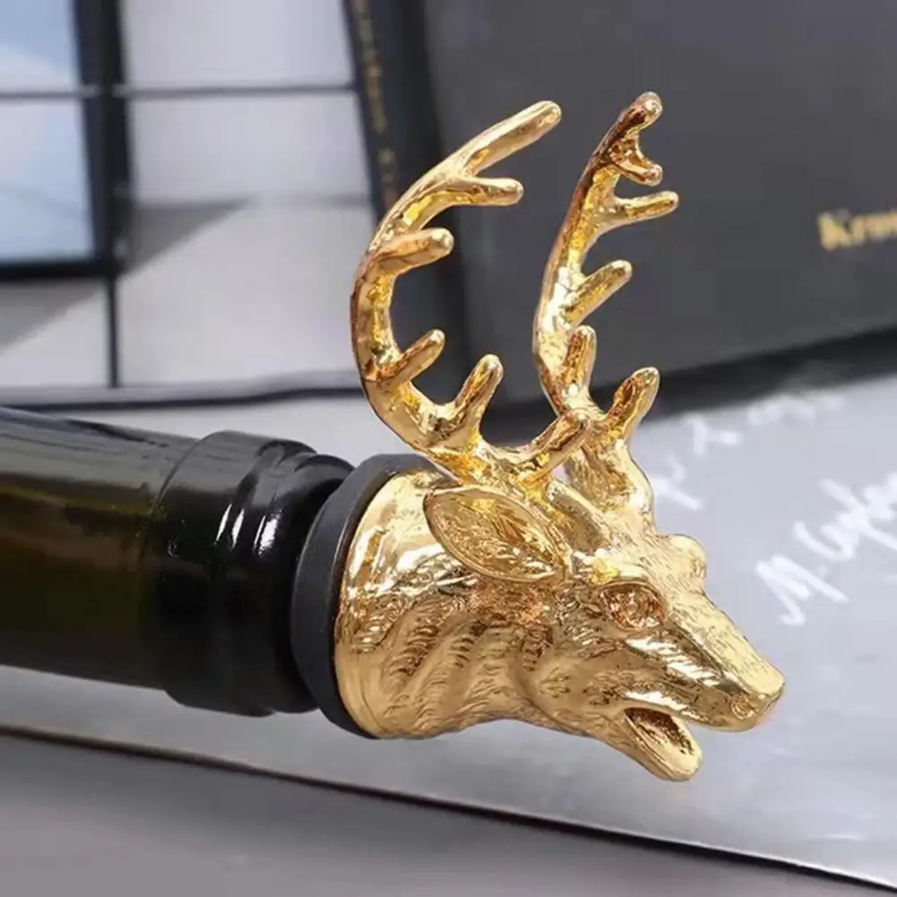 Deer Elk Lion Bull Head Wine Pourer Bottle Stoppers Bar Tools Wedding Party Drinks Wine Aerators Kitchen Tool Accessories