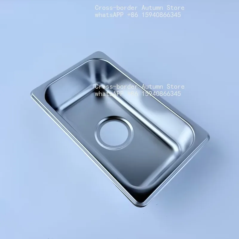 304 stainless steel single basin sink RV balcony pool kitchen hand washing vegetable basin cleaning pool square PS-2616