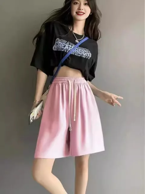 

Шорты женские, современный вид, креативные, с высокой талией, плиссированные, с цветными блоками, в стиле пэчворк, минималистичные, прямые, художественные, шикарные, для офисной работы