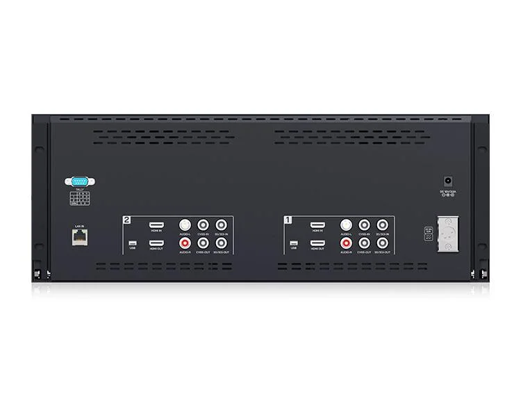 شاشة Feelworld D101 PLUS 10.1 بوصة 4RU Rackmount 4K Full HD شاشة مزدوجة HDMI متوافقة مع SDI 1920x1200IPS للتسجيل