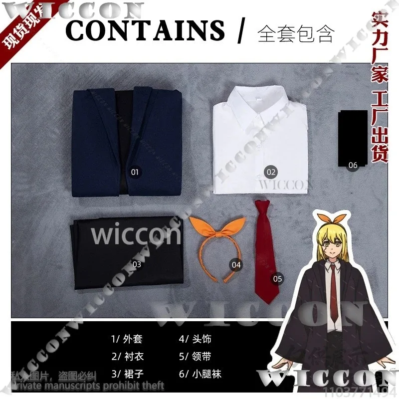 Mashle And Muscles Cosplay Mash Lance Lemon Dot Finn Easton Seragam Akademi Sihir Jubah Wig Halloween Cos Disesuaikan;3,k8't,