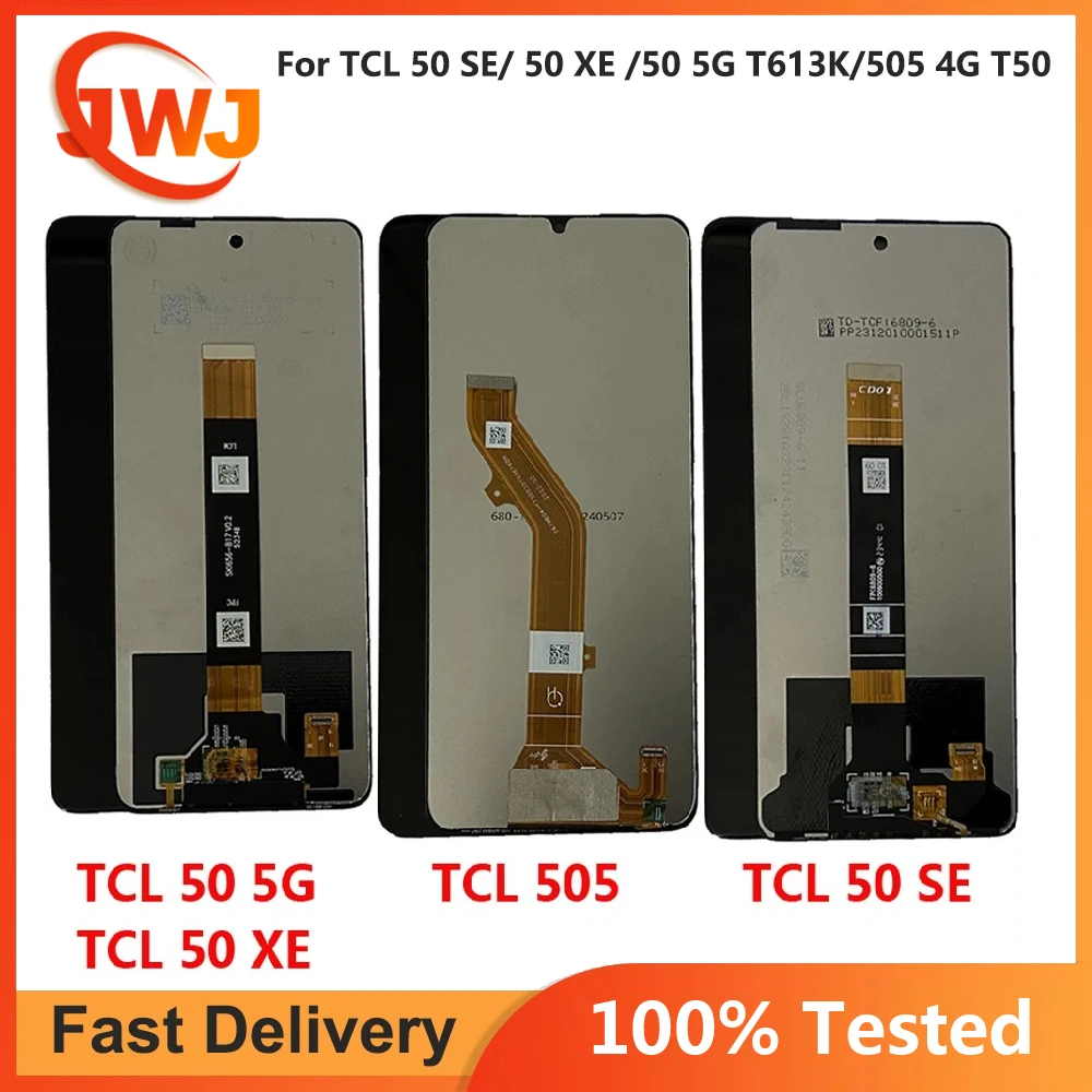 

ЖК-дисплей TCL 50 SE 50SE 50 XE TCL 50 5G T613K, дисплей с сенсорным экраном и дигитайзером в сборе для TCL 505, 4G, T509K, запчасти для ЖК-дисплея