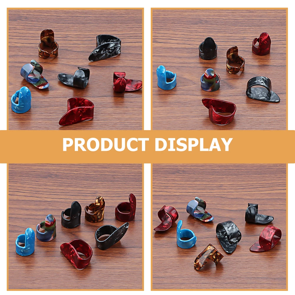 

7pcs Finger Picks Protectors Guitar Thumb Acoustic Multifunctional Durable Plastic Fits Adult Fingers Gift Guitar Learners