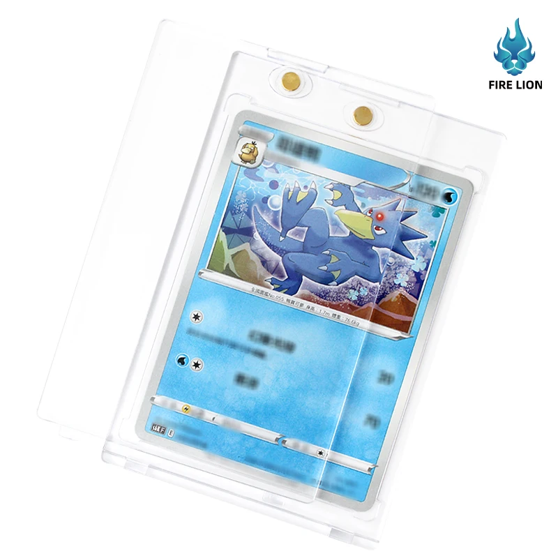 35PT حامل البطاقة المغناطيسية بلمسة واحدة UV حماية متدرجة بلاطة الحال بالنسبة للعبة الرياضية Kpop Photocards بطاقة التداول عرض المدرجات