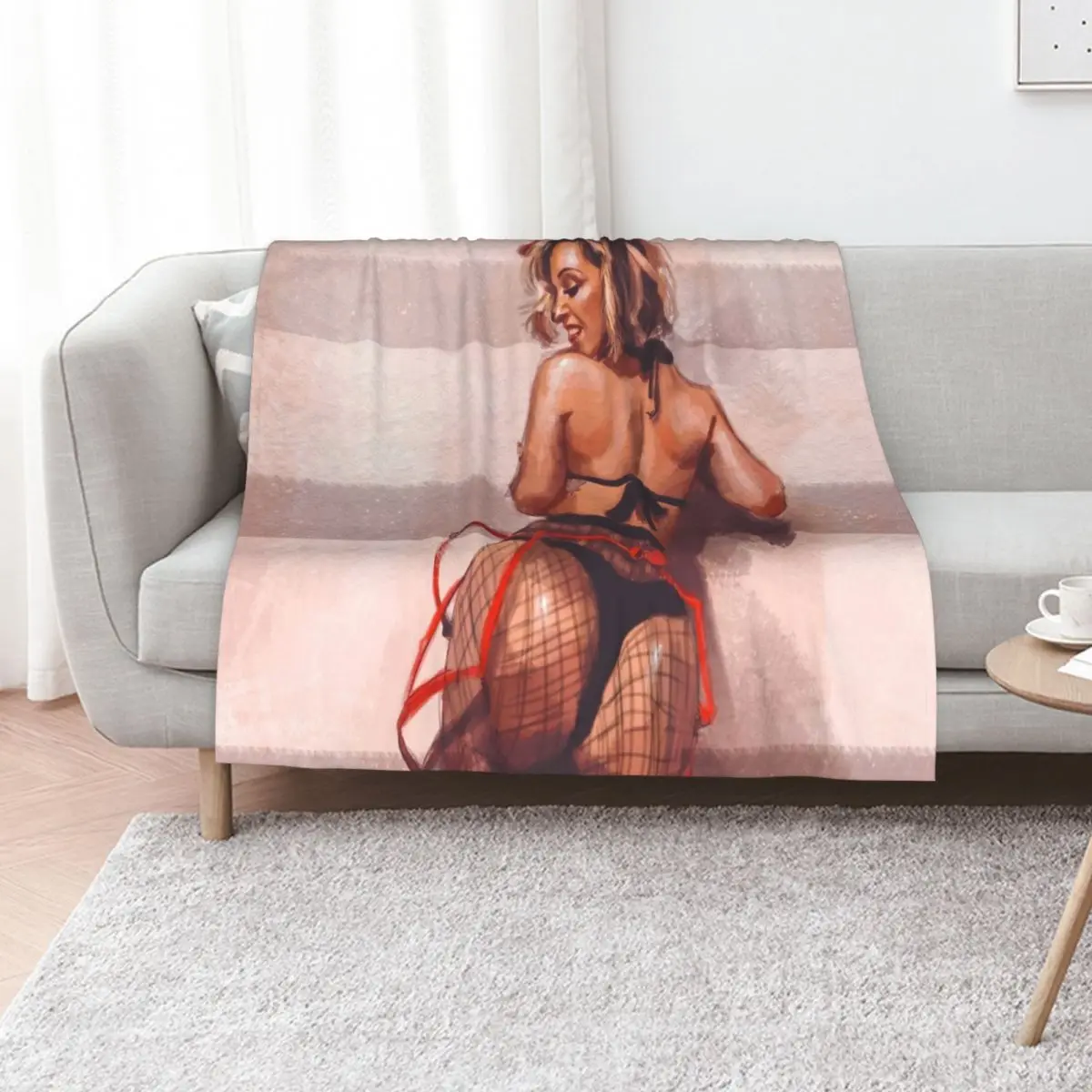 Jada Stevens- Cute or Whatever Throw Blanket Soft Beds Softest Retros Thermals For Travel Thins Custom Blankets