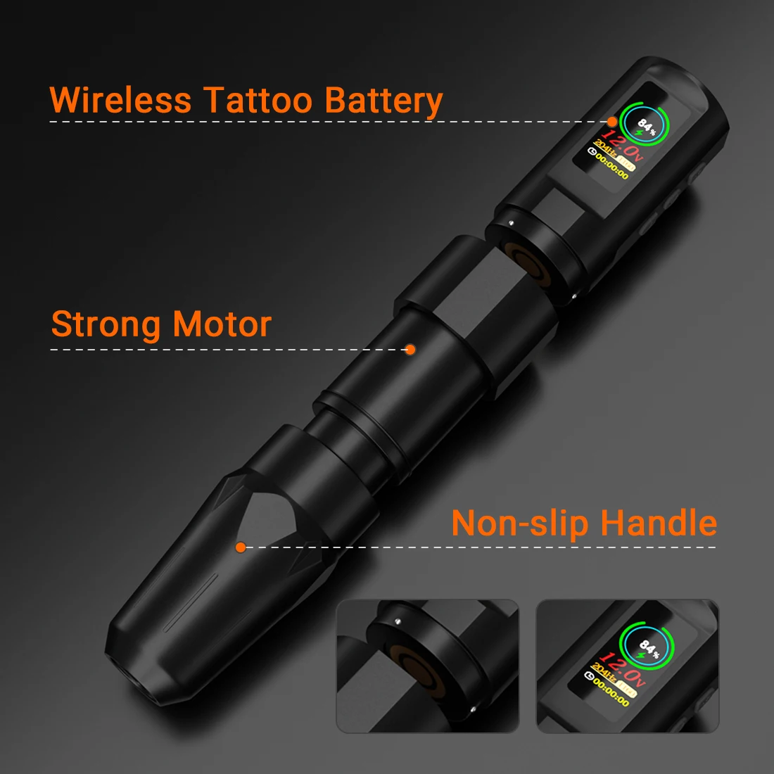 Wireless Tattoo Machine Pen 4.0mm Stroke 6500RPM 1000mAh Digital Display Professional Tattoo Supplies for Artists Body Art