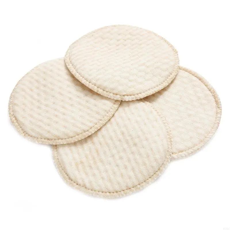 4pcs Reusable Nursing Breast Pads Washable Soft Absorbent Baby Breastfeeding Breast Cotton Pads for Pregnant Women - Image 2