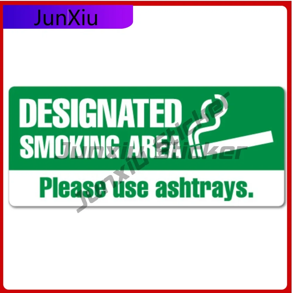 

Designated Smoking Area Cigarette Sticker Decal Safety Sign Vinyl #7396EN Anime Waterproof Car Laptop Win