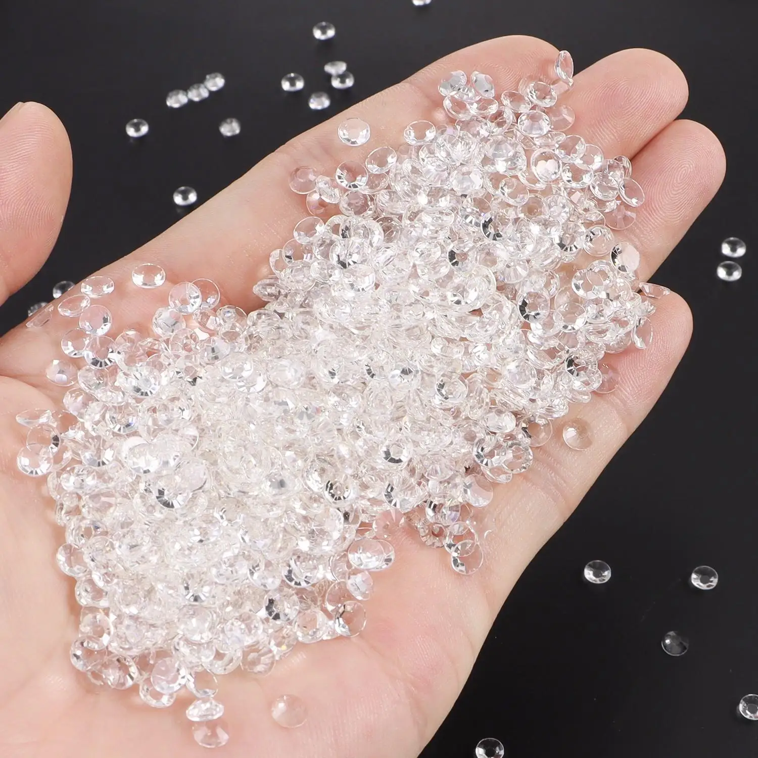 1500 transparent resin drills, flat back water drills, 3mm, 4mm, 5mm DIY nail, clothing, handmade decorative accessories