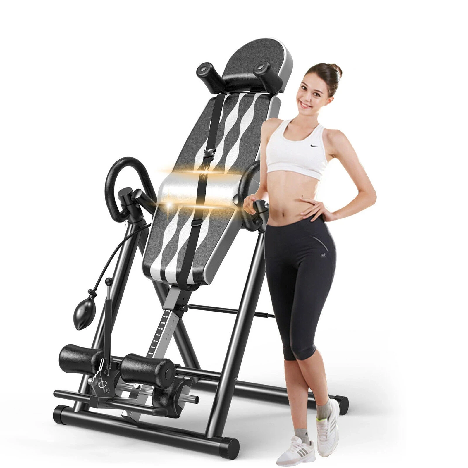 Professional Multiple Protection Home Gym Folding Inversion Table Back Stretching Machine