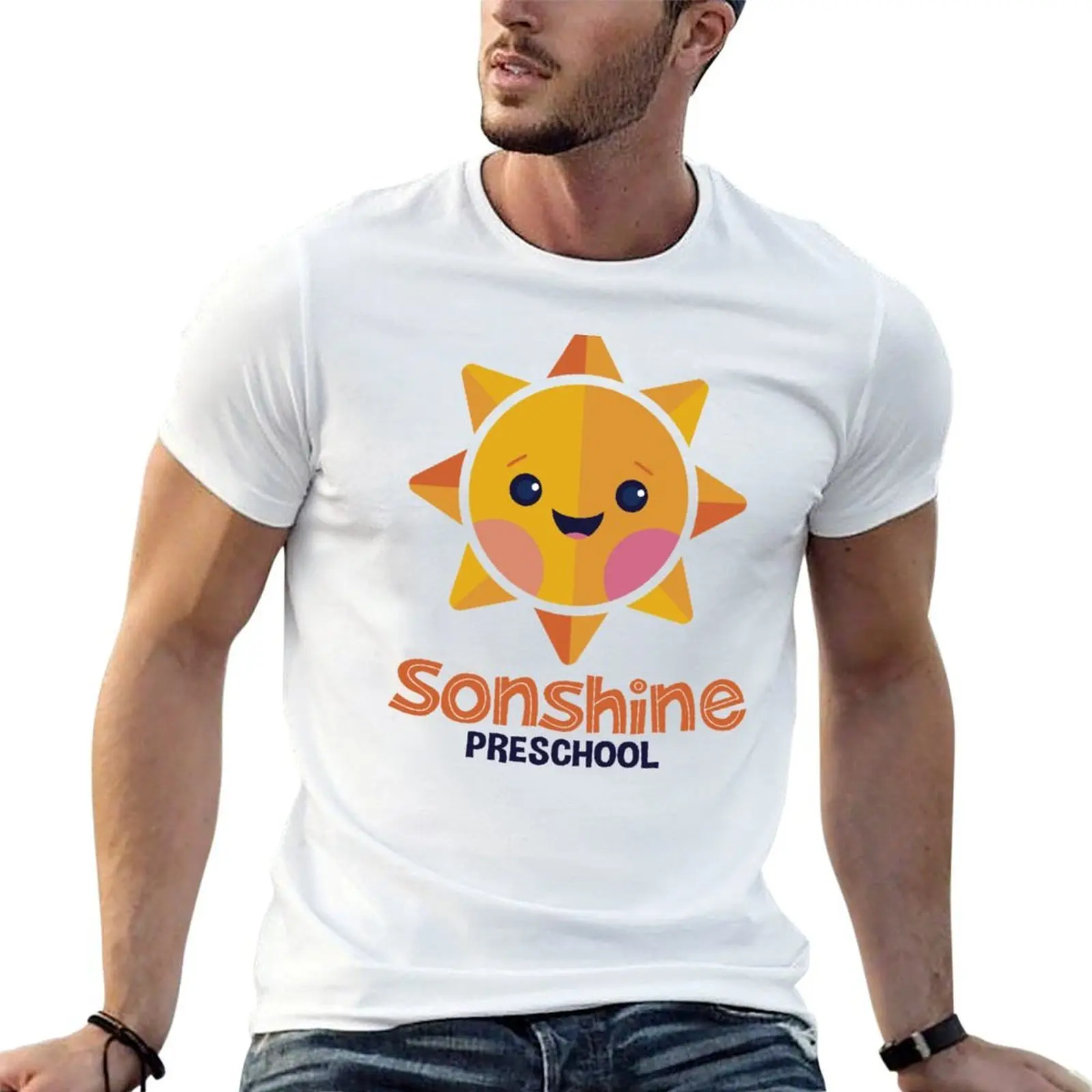 Sonshine Preschool Parma T-Shirt Basic Solid Tee for Daily Use