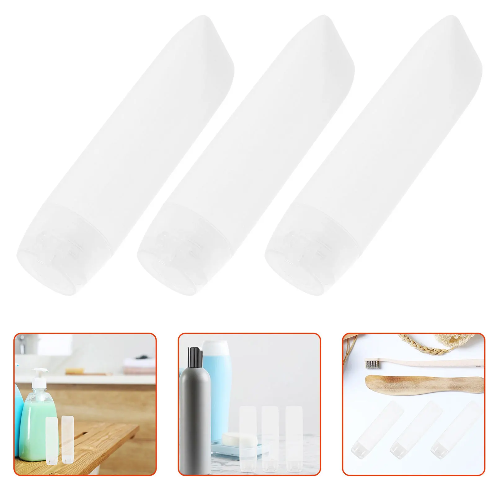 ขวดบีบใสสำหรับใส่ยาสีฟันแบบเติมได้ 10 ชิ้น ขนาด 30 มล. หลอดบีบพกพา น้ำหนักเบา ใช้ซ้ำได้ สำหรับยาสีฟันและสบู่