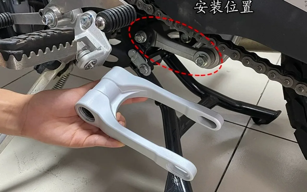 Motorcycle seat height reduction kit, suspension drop link modification replacement accessories