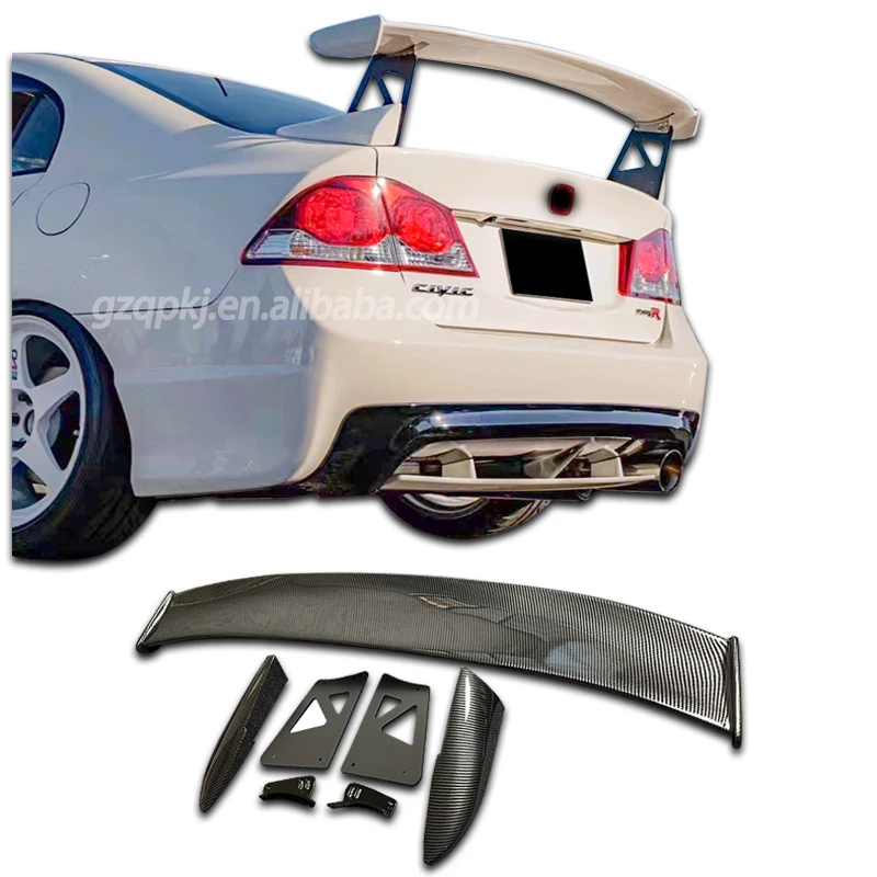 for eighth-generation Honda Civic FD2 upgrade TYPE-R carbon fiber spoiler diffuser Civic mugen spoiler