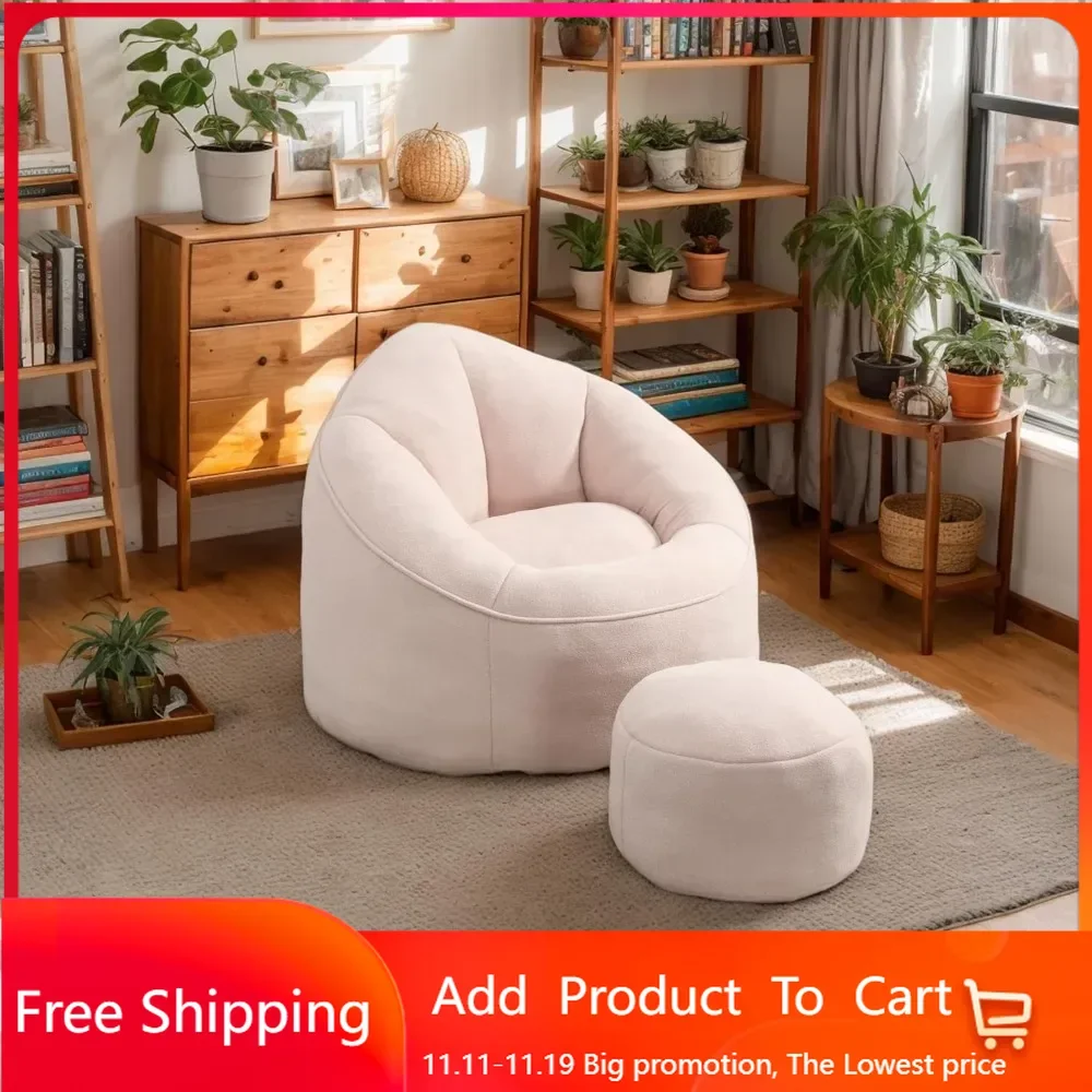 Memory Foam Bean Bag Chair for Adults, Perfect for Home, Apartment or Game Room, Cozy and Stylish