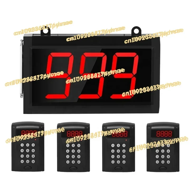 NEW RINGBELL LJL-4c3w Queue Management Wireless Restaurant Calling LED Digital Display System Pagers