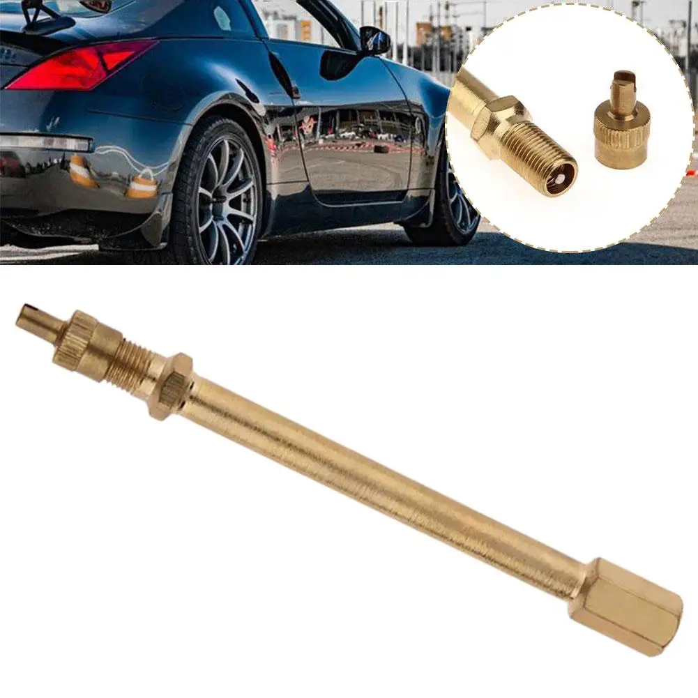 Schrader Valve Stem Extender Brass Tire Valve Stem Extension Adaptor Tool for Trucks Cars Scooter Mountain Bikes Motorcycle B1L3