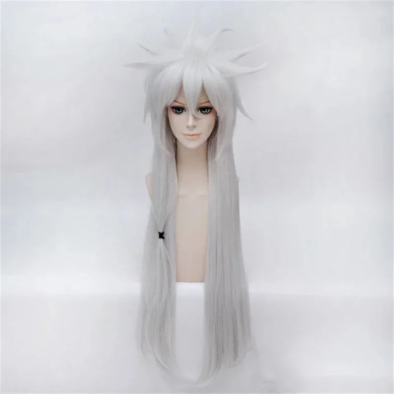 

AA wat Anime Jiraiya Long Silver Heat Resistant Sythentic Hair Halloween Party Cosplay Costume Wigs Wig C2025 New