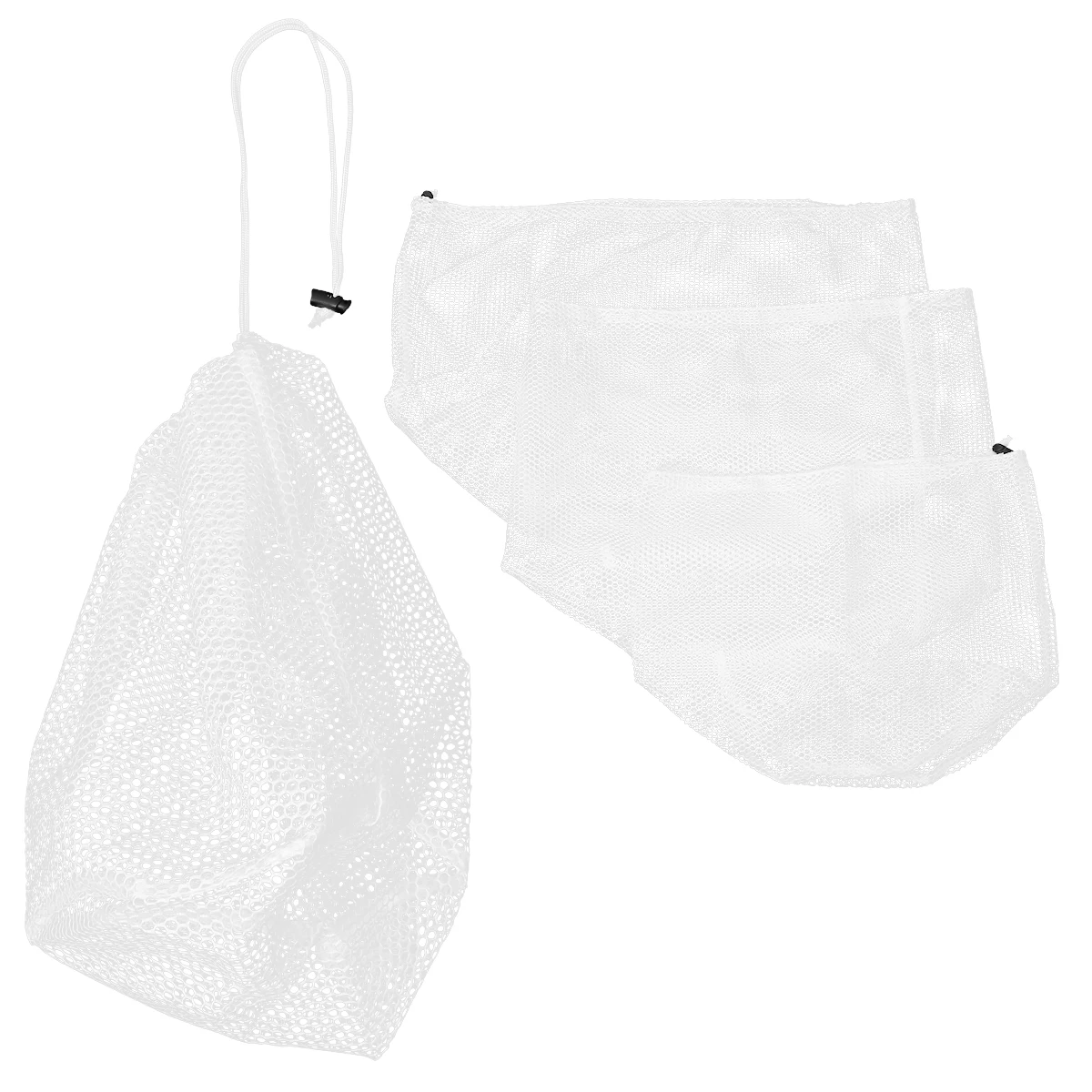 

4 Pcs Laundry Mesh Bags Different Sizes for Sweaters Blankets Polyester Storage Drawstring Foldable Lightweight Machine