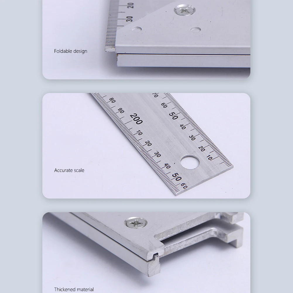 Aluminum Angle Tool Corner Ruler Accurate Scale Furniture Design Tool Home Improvement Tool For Construction Projects