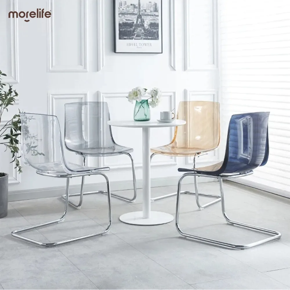 

Plastics Living Room Chairs Apartamento Designer Diining Chair Nordic Acrylic Minimalist Modern Dining Chair Home Furniture K01+