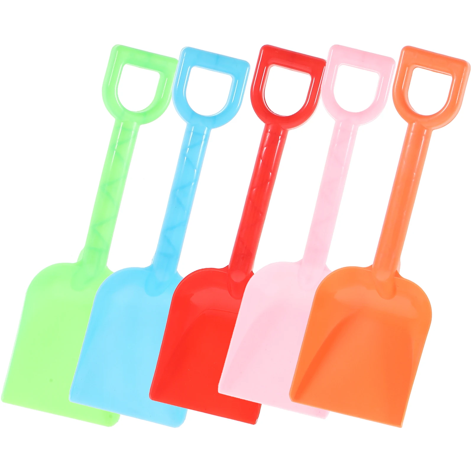 5Pcs Sand Beach Toys Kids Plastic Digging Set Spade Sandbox Scoop Outdoor Summer Play Dig Bucket Snow Shovels Toys(Random Color)