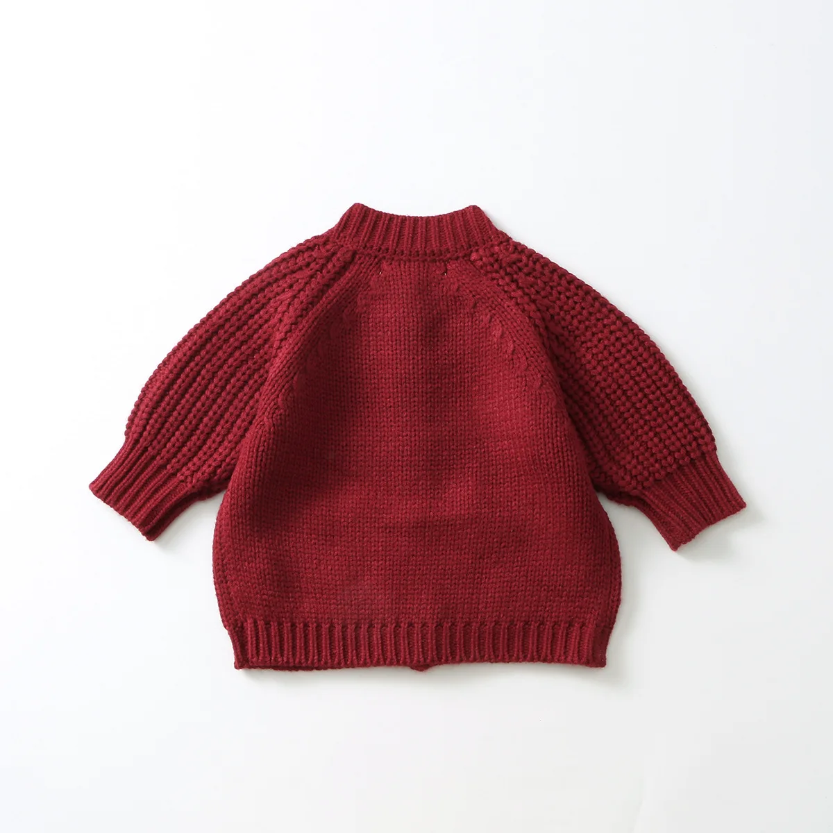 عيد الميلاد الخريف الشتاء الرضع بابيس الفتيان سترة الرجعية الأحمر طفل الفتيان تريكو معطف راجلان كم الاطفال بابيس الفتيان سترة #5