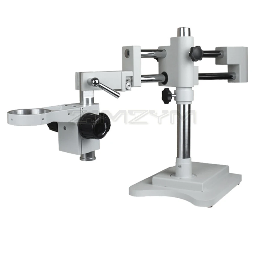 Universal Double Boom Binocular Trinocular Stereo Zoom Microscope Stand 76mm Focusing Holder Bracket for PCB Industry Lab